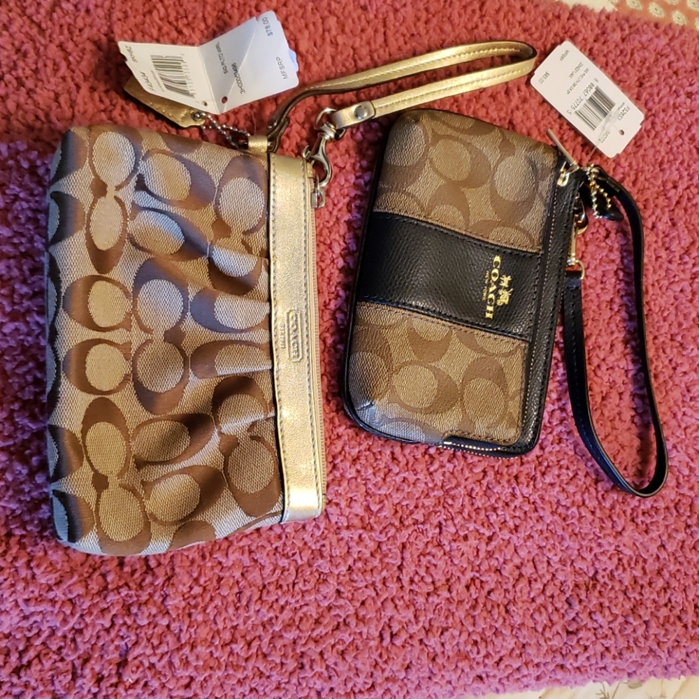 Lot of 2 coach wristlets